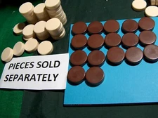 Backgammon Pieces Approx 1 3/8th x 3/8th Brown Cream  SOLD SEPARATELY b11