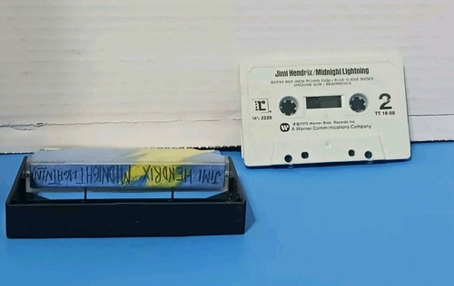 Jimi Hendrix Midnight Lightning Cassette Tape White Non Original Case Insert - Bild 2 von 7