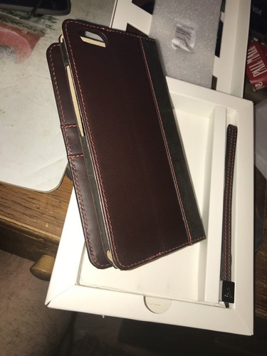 iPhone 6 Plus Cuero Marrón Abatible Billetera Estuche Cubierta Bolsa Manija - Vendedor de EE. UU. - NUEVO - Imagen 6 de 12
