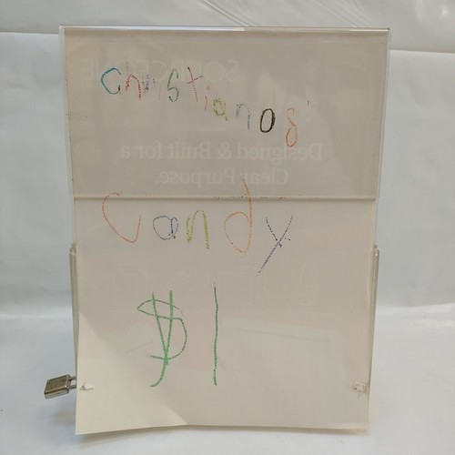 SourceOne Clear Donation Box with Lock Ballot Raffle Sign Holder Suggestion Key - Picture 4 of 10