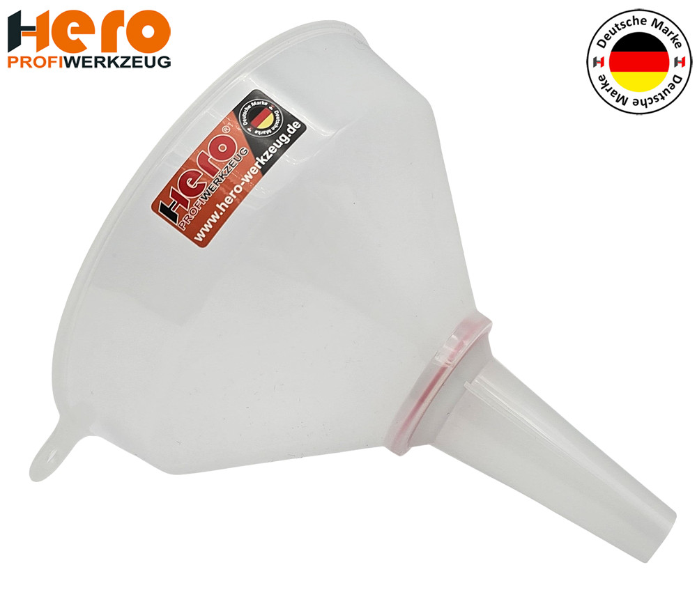 HERO Trichter Einfülltrichter groß Allzwecktrichter Kunststoff Sieb Wasser Öl