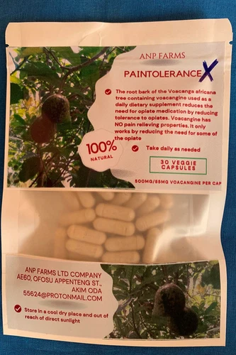 Voacanga PaintoleranceX 85mg  (30 Vegan Capsules)