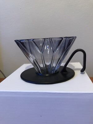 HERO Kaffee Tropfer Blütenblatt Glas Übergießen Tasse Lila Perkolat Neu