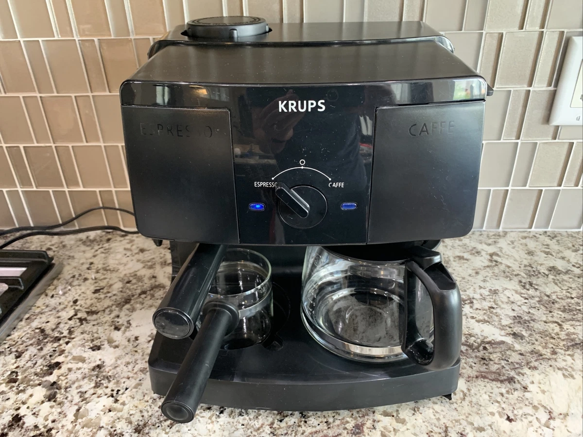  KRUPS XP1500 Coffee Maker and Espresso Machine Combination,  Black: Home & Kitchen