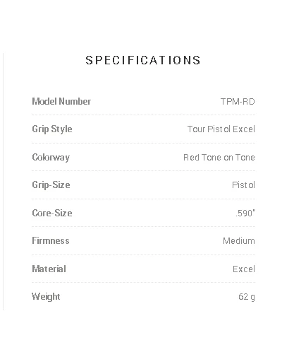 Winn – Putter - Tour Pistol Excel TPM- RD (Red Tone on Tone) TPM-RD - Image 4 of 4
