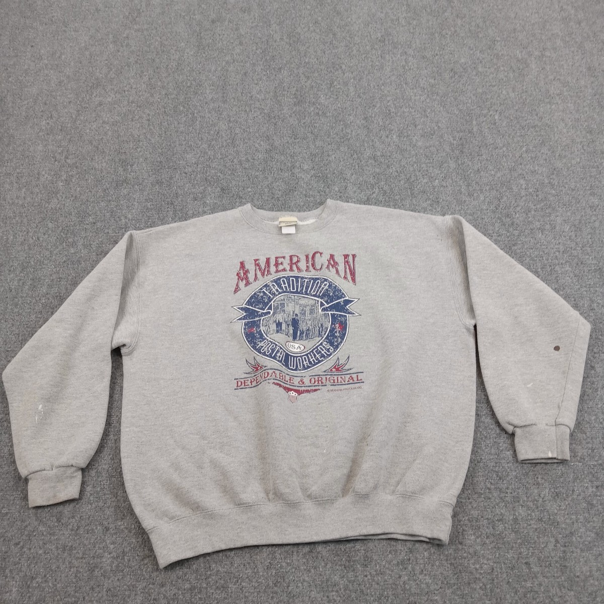 Vintage Lee Sweatshirt Mens Extra Large Gray Pullover American