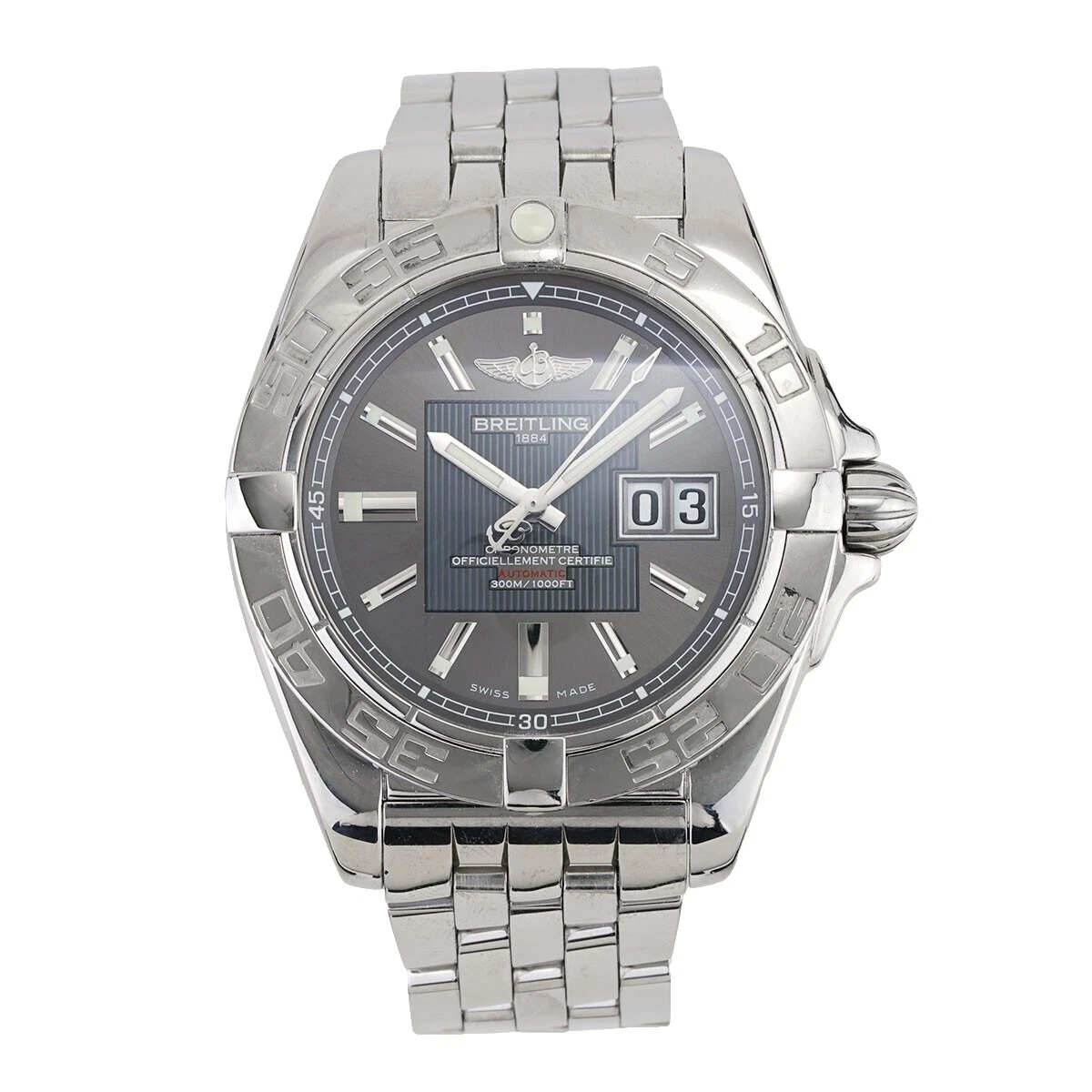 Stainless Steel Strap Analog Breitling Windrider Wristwatches