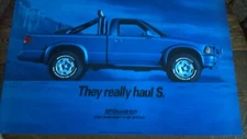 BF GOODRICH SIGN BLUE CHEVY S-10 PICK UP TRUCK POSTER ORIGINAL GAS and OIL