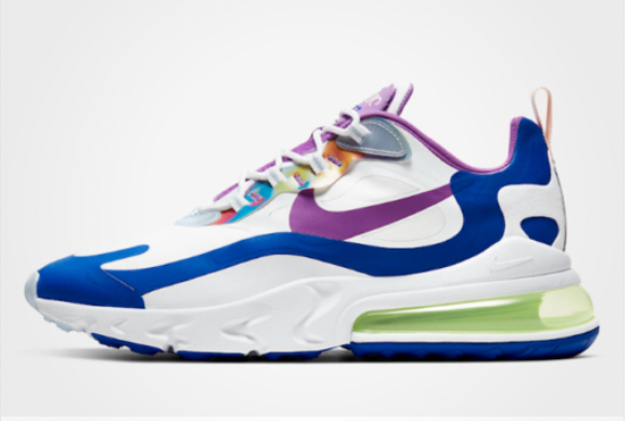 Nike Air Max 270 React Easter White Purple Retro Sneakers CW0630