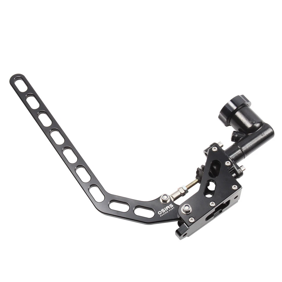 Palanca de engranajes de freno de mano de carreras freno eléctrico hidráulico de deriva NEGRO con tanque de aceite de aluminio Foto 3 de 4