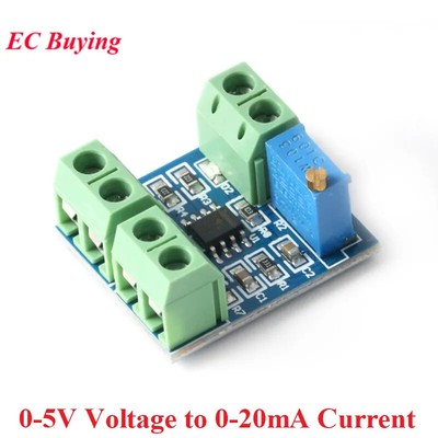 Voltage to Current Module 0-5V Voltage to 0-20mA Output DC 10V-30V Max 15mA