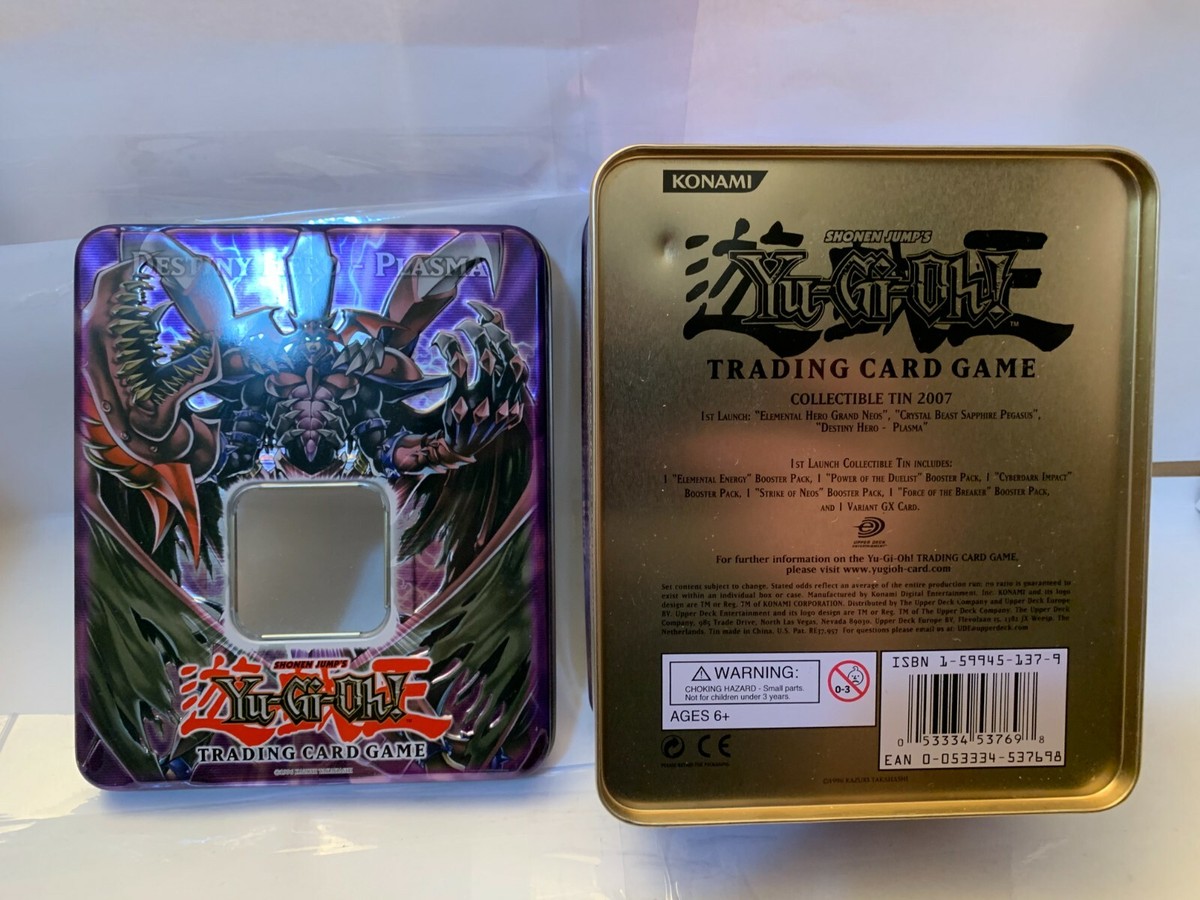 Yu-Gi-Oh! 2007 Collectible Tins: Plasma, Vice, Neos, Pegasus