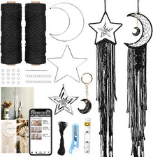 Moon Star Macrame Kit-Supplies,Macrame Kits for Adults Beginner with Accessories