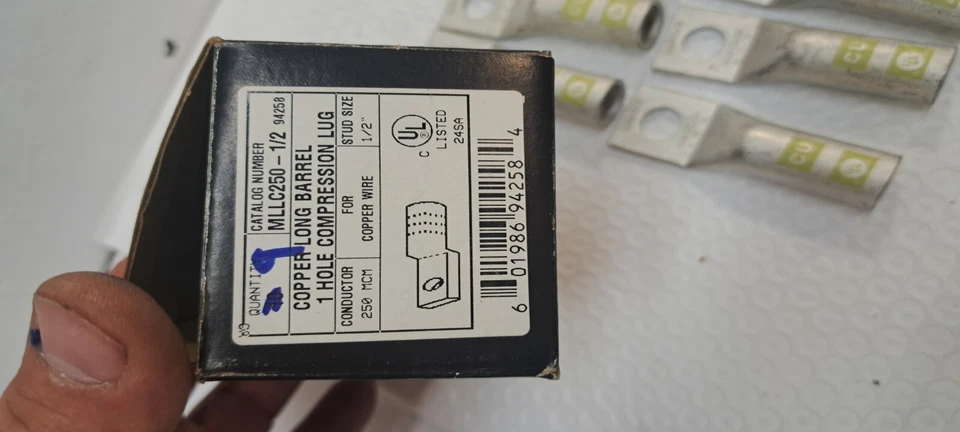 9x Morris Cobre Barril Largo 1 Agujero Tacos de Compresión - 94258 MLLC 250-1/2 Foto 4 de 4