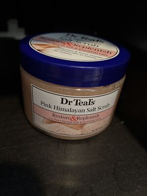 Dr Teals Pink Himalayan Salt Scrub Restore & Replenish Essential Oil 16 oz