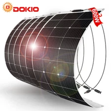 Dokio 6*100w 600w Flexible Mono Portable Solar Panel for Home/Caravan/RV/Boat
