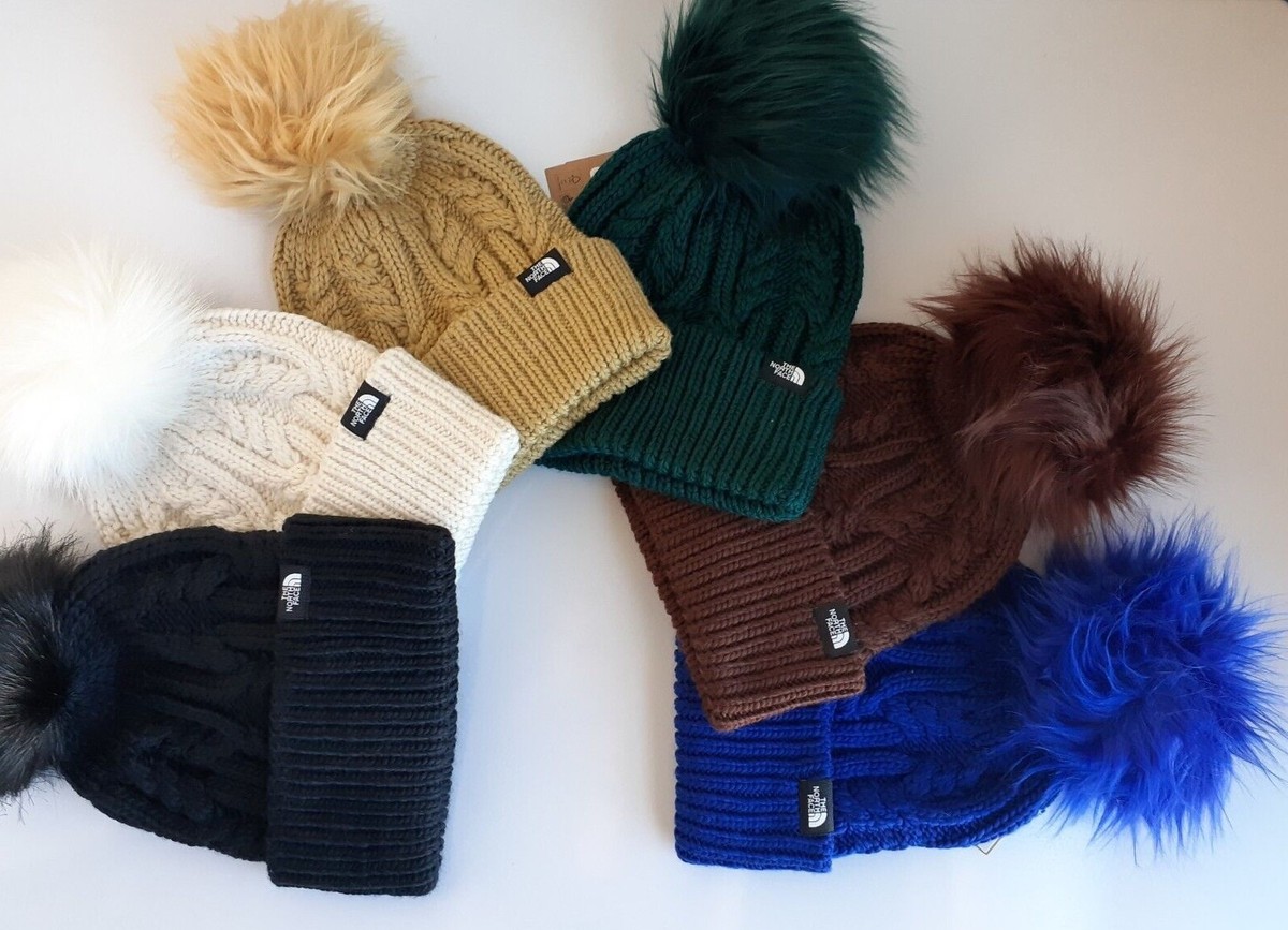 The North Face Women\'s Pom-Pom Multicolor Beanie Hat One Size The North Face Triple Cable Fur Pom Beanie - Women main image 4