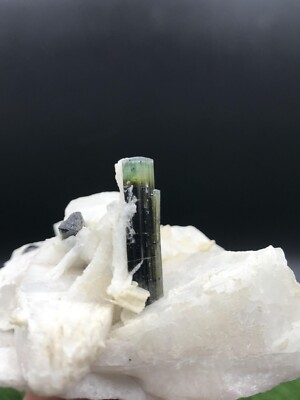 AAA Green Cap Turmaline Specimen with Mother Rock 128gram, AStak Nala, Pakistan