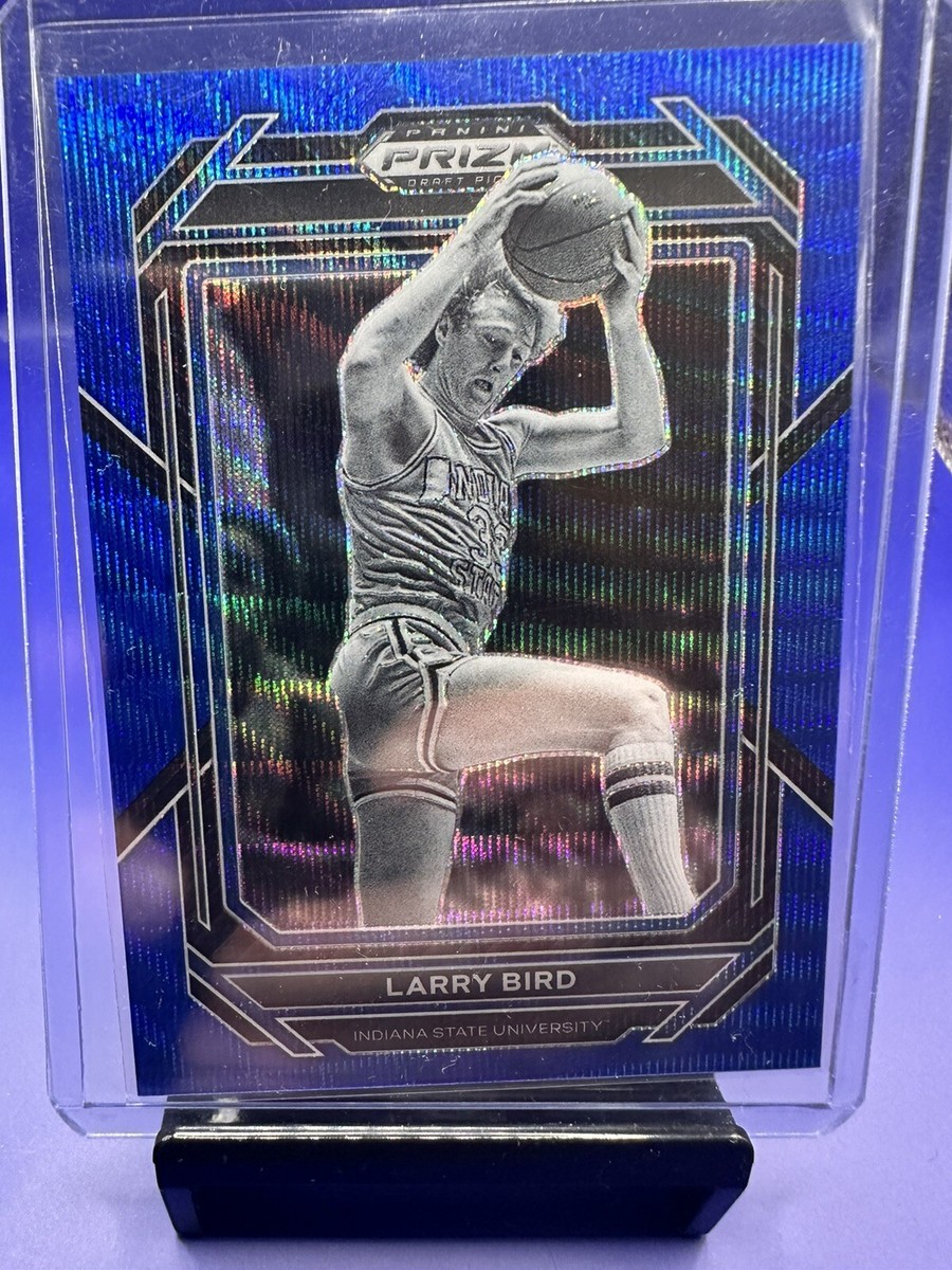 2023-24 Panini Prizm Draft Picks Prizms Blue Wave #95 Larry Bird