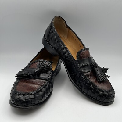 ZELLI Genuine Crocodile Loafers Shoes Tassels Slip on Mens  display picture 3