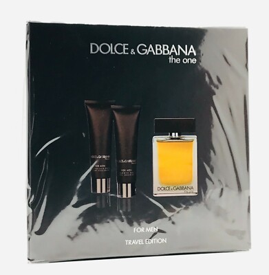 Dolce & Gabbana The One 3pc Set Men Cologne Spray 3.3 oz Shower Gel After Shave