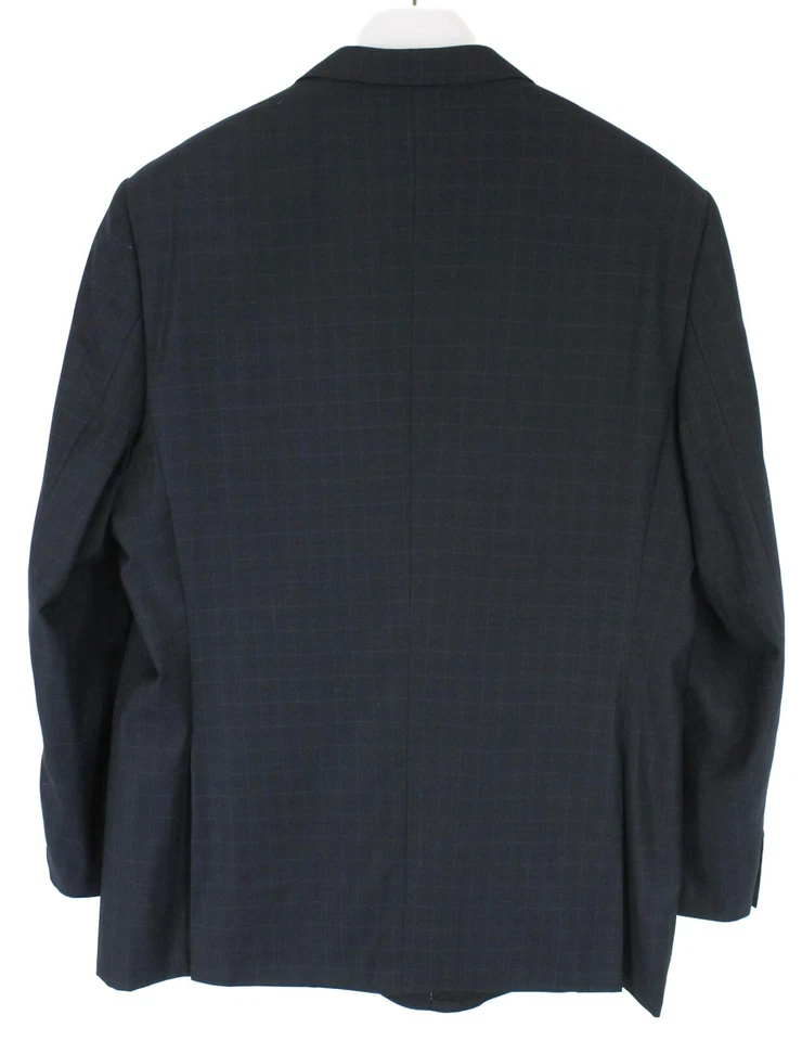 GIORGIO ARMANI Blazer Men's (EU) 54 Single Breasted Wool Plaid Notch Lapel - Image 2 of 4