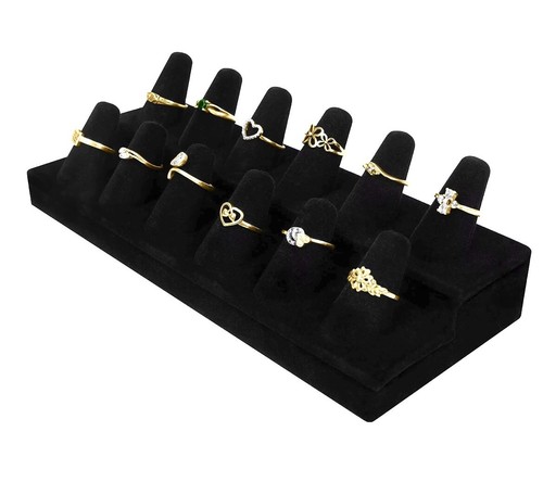 Esche Holz Ring Display, Schmuck Organizer Ständer Produktbild-Vorschau 1