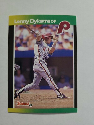 LENNY DYKSTRA 1989 DONRUSS BASEBALL'S BEST BASEBALL CARD # 159 E0060