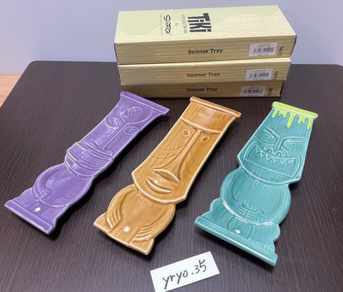Tiki Collectibles by SHAG Ceramic Incense Holder Set of 3 Josh