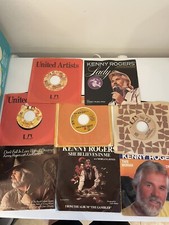 Lot Of 8 45rpm 7 Vinyl Record Singles Kenny Rogers