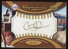 2007 Sweet Spot Signatures Ball Gold Stitching Ink /99 Carlos Quentin Auto
