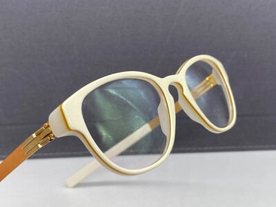 Ic Berlin Eyeglasses Frames Woman White Gold Round Oval Panto Linearity NP:499 