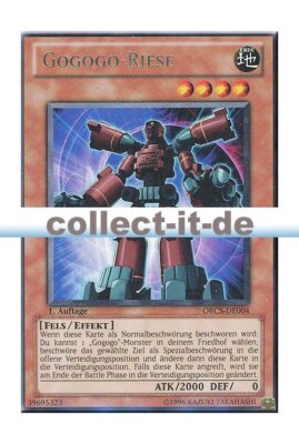 Yugioh ORCS-DE004 Gogogo-Riese - 1. Auflage