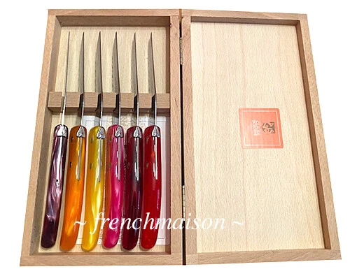 Garfo colher faca bife talheres francês 6 peças Laguiole CLAUDE DOZORME - Imagem 3 de 4