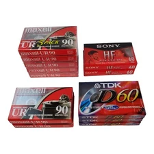 Maxell TDK Sony Audio Cassette Tapes  Lot Of 12 New Sealed
