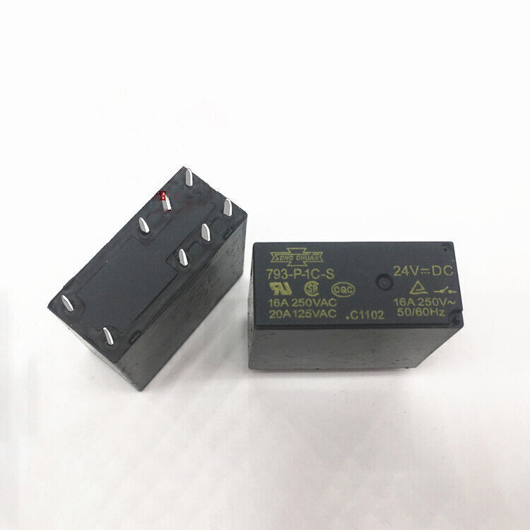 2PCS NEW 793-P-1C-S 001 24VDC Miniature PCB Power Relay 24VDC 16A 8 ...