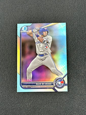 2022 Bowman Draft Chrome ALEX De JESUS Sky Blue Refractor #BDC-147 Blue Jays