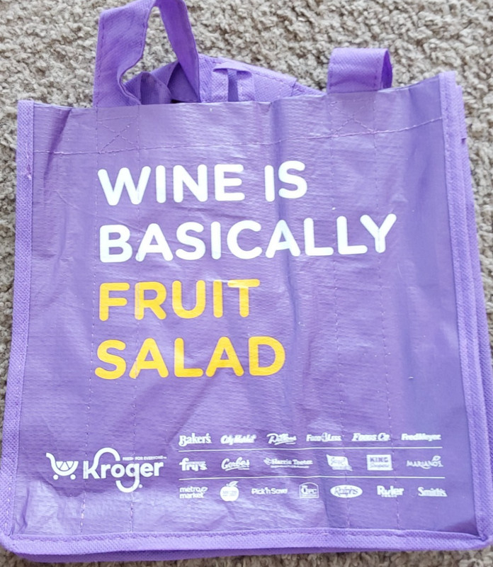 NEW STRONG LINEN BAG TO CARRY WINE (OR OTHER) BOTTLES) - KROGER SUPERMARKETS