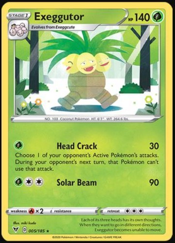 Exeggutor - 005/185 - Rare (Near Mint) Vivid Voltage - Grass Pokémon