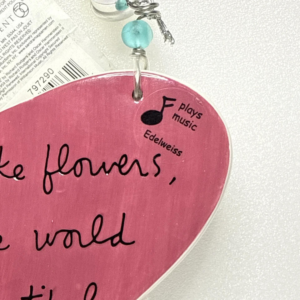 Placa de pared musical corazón Sandra Magsamen departamento 56... las hijas son como flores... Foto 2 de 4