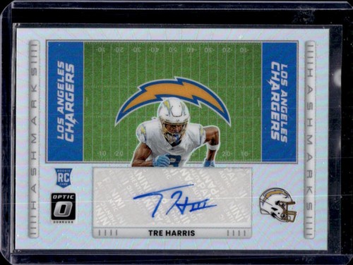 2025 Panini Donruss Optic Tre Harris Hash Mark Auto RC Holo Prizm Rookie #HM-TH