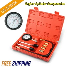 Petrol Engine Cylinder Pressure Tester for Car Compression Test Gauge Kit Set US
