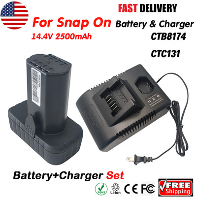 CTB8174 Battery + Charger Set For Snap On 14.4V CTB8172 CT825DB