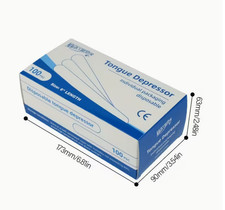 100pcs Disposable Wooden Paper Tongue Depressors - Single-Use