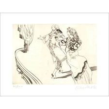 WEISBUCH Claude - original engraving "Opera, Manon Lescaut" 28x38cm