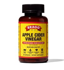 Bragg Apple Cider Vinegar Capsules with Vitamin D and Zinc, 90 Caps. Exp:8/27