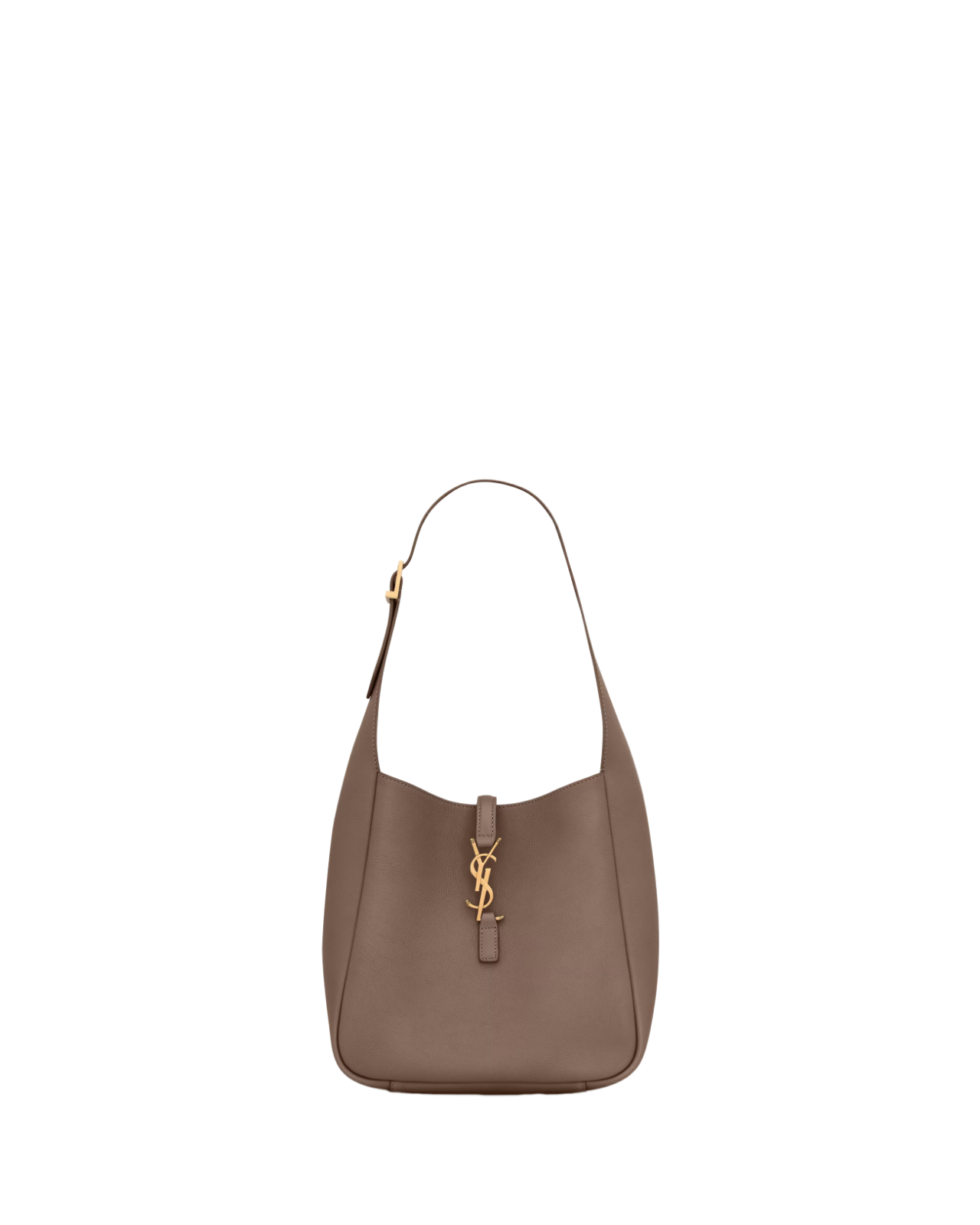 SAINT LAURENT Le 5 A 7 Small Pecan Brown Leather Shoulder Bag New $2700