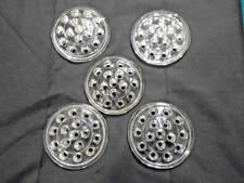 5 Vintage 5" 16 Hole Clear Glass Flower Frogs
