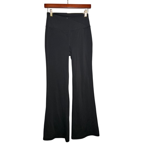 90 Degree by Reflex Womens M Crossover High Waisted Flare Leg Yoga Pants Active