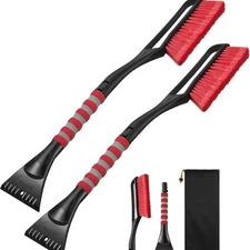 Set Of 2 27-inch about 27.01 inch Snow Brushes And Ice Scrapers for cars.